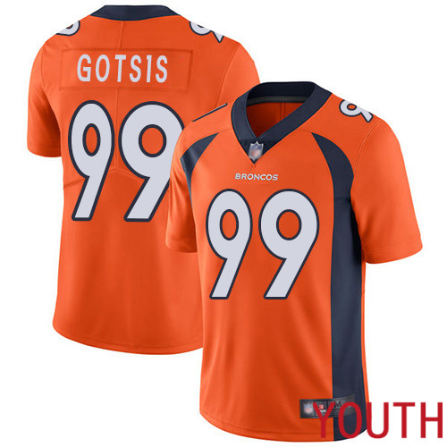 Youth Denver Broncos 99 Adam Gotsis Orange Team Color Vapor Untouchable Limited Player Football NFL Jersey